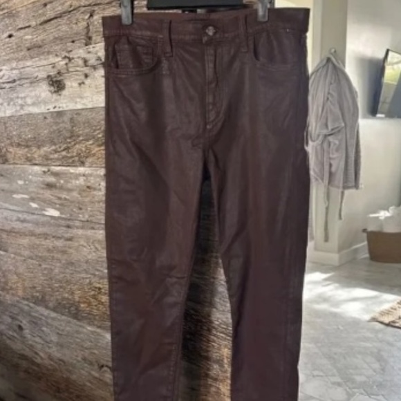 JOE’S JEANS Charlie Ankle Coated Skinny Jeans in Dark Coco Bean - Picture 9 of 10